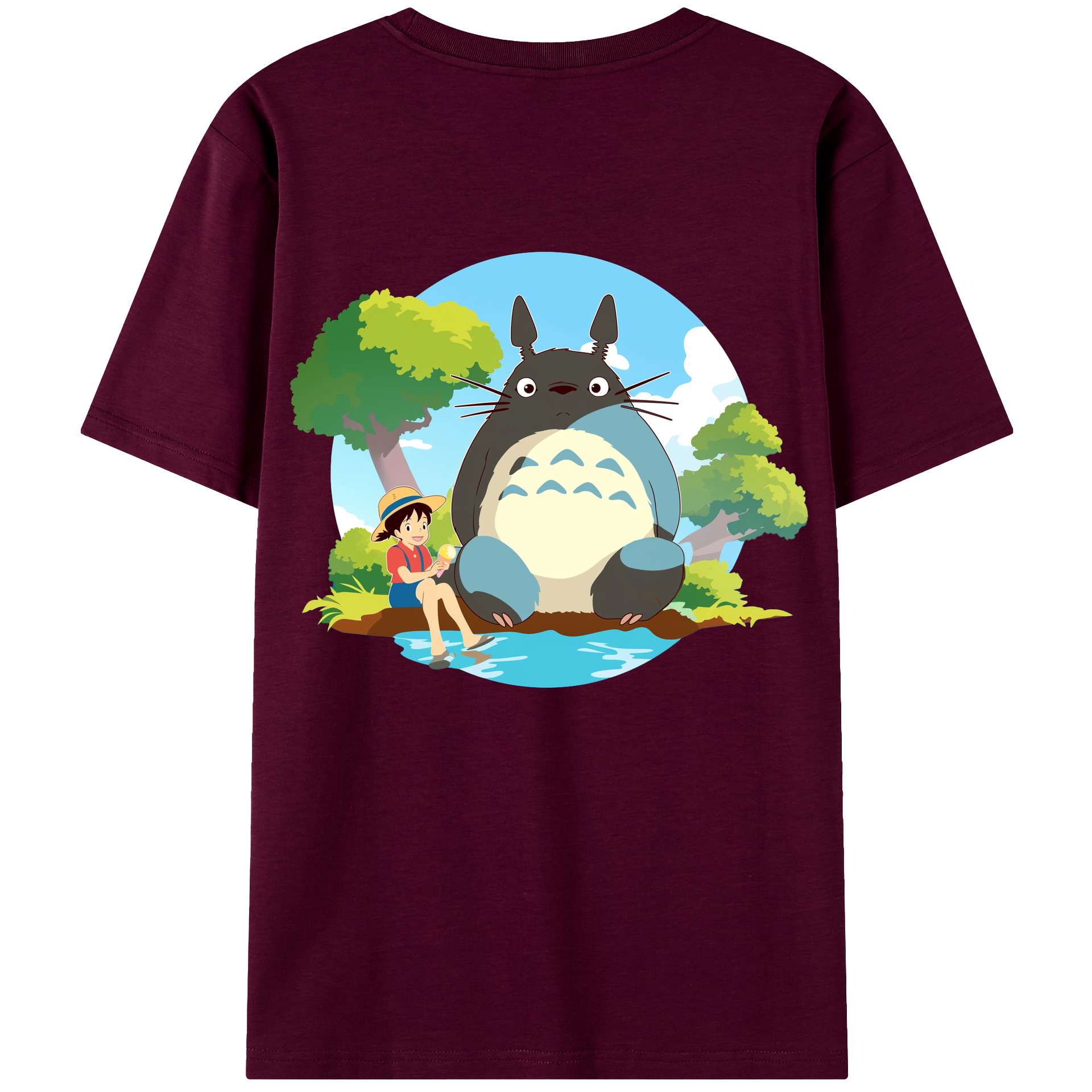 （画像用） となりのトトロ 草壁メイ 草壁サツキ My Neighbor Totoro Satsuki Kusakabe Mei Kusakabe レディース半袖Tシャツ(バックプリント)